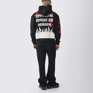 Conjunto Deportivo de Invierno para Hombre 2026, Talla Grande, Estilo Urbano, Grueso, con Logotipo Personalizado, Estampado Completo, Sudadera con Capucha y Pantalones Jogger - Product Image 6