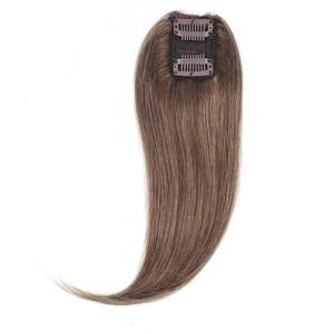 <b>Clip</b> <b>in</b> Remy Human Hair <b>Bangs</b> Layers Volumiser 12 Inch #8 Cinnamon Brown - Product Image 1