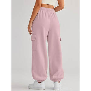 ขายส่งกางเกงเหงื่อผู้หญิง jogger ชุดสองชิ้นที่กําหนดเอง streetwear กางเกงวอร์มขนแกะ joggers ผ้าฝ้ายสําหรับสาว ๆ สบายๆ - Product Image 3