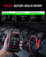 GOOLOO Nouveauté ST5 Testeur de charge multi-batteries 12V 24V avec analyseur pour motos, voitures, batteries lithium et LiFePO4