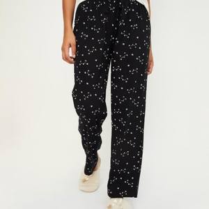 Pyjama femme 100% coton respirant Stone Wash Palazzo pantalon tissé usage domestique mode vêtements de nuit pour le printemps été - Product Image 4