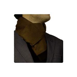 <b>Brown</b> Dotted Quilted Patterned Suede Smart Double Sided <b>Scarf</b> Shawl - Product Image 1