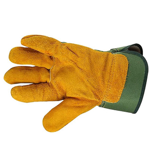 Nuevo artículo de tendencia, guantes de seguridad para el trabajo de construcción al aire libre, venta al por mayor, guantes de trabajo de cuero de vaca resistentes - Product Image 3