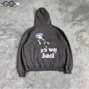 เสื้อฮู้ดดี้400 450 500หนา600แกรมสำหรับผู้ชายพิมพ์ลายพัฟเสื้อมีฮู้ดผ้าคอตตอนมีกระเป๋าข้างแบบวินเทจสั่งทำได้ Dtg 14oz - Product Image 4
