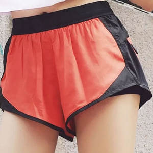 Pantalones cortos de Yoga para gimnasio atléticos transpirables de alto rendimiento para mujer, tela de lona, cintura elástica, Material de poliéster/nailon - Product Image 1