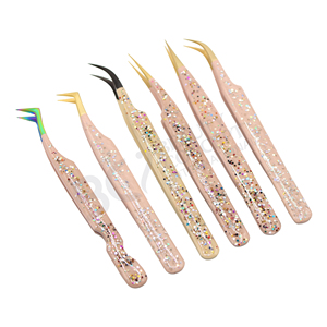 Juego de Pinzas para Extensión de Pestañas, Pinzas Profesionales de Acero Inoxidable para Injerto de Pestañas, Pinzas Antiestáticas para Cejas - Product Image 1