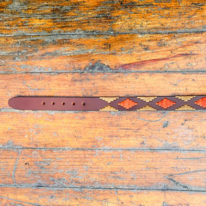 Camel Safran Vintage Waxy Ceinture en cuir Polo pour jeunes avec laiton massif pour boucle Casual Quality Leather Heavy Weight - Product Image 5