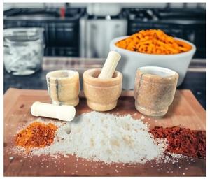 Artesanías de calidad más vendidas, molinillo de mármol rosa y trituradora, mortero para juego de utensilios de cocina, 10x10 cm - Product Image 1