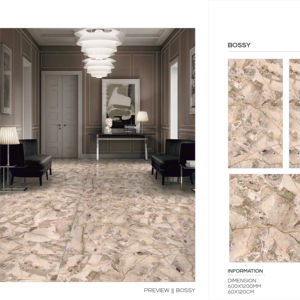 Carreaux de porcelaine émaillée polie pour revêtements de sol et murs, conçus pour une utilisation étendue, offrant une caractéristique dimensionnelle. - Product Image 1