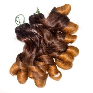 El precio más alto Bouncy Ombre Color Extensiones de cabello humano vietnamita Bundles Set Closure 2025 - Product Image 1