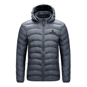 แจ็กเก็ตพองคอตตอนสำหรับผู้ชายแจ็กเก็ตขนปุยโพลีเอสเตอร์สำหรับฤดูหนาวดีไซน์แบบฟองออกแบบโลโก้ได้ตามต้องการ - Product Image 1