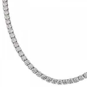 High Quality <b>Tennis</b> <b>Necklace</b> White Gold Design Featuring Round Brilliant Cut Lab Diamonds <b>Tennis</b> Chain <b>Necklace</b> Gift For Her - Product Image 2