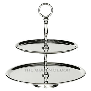 Soporte de pastel hecho a mano de Metal de aluminio Premium para recepción de bodas y decoración de eventos Pedestal de pastel Acento para el hogar - Product Image 6