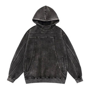 2025 vente chaude hommes surdimensionné à capuche confortable léger tissu sweat bouffée impression hiver porter bases coton mélangé - Product Image 6