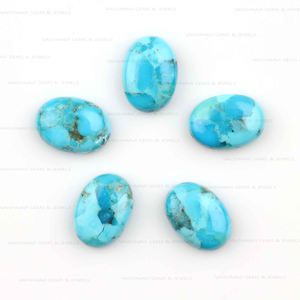 Calidad Premium 10x14mm Natural Mohave cuarzo azul corte ovalado alto pulido calibrado cabujón joyería suelta proveedor - Product Image 3