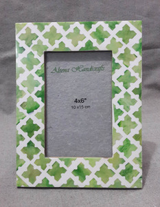 Modern Elegant Eco-Friendly Polished MDF Photo Frame with Bone Inlay UV Printed <b>Bedroom</b> handmade from India - Product Image 1