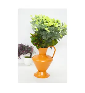 Premium renkli ev/düğün dekorasyon vazolar uzun vazo Trendy özel satış toz kaplı çiçek vazo Metal toz kaplı