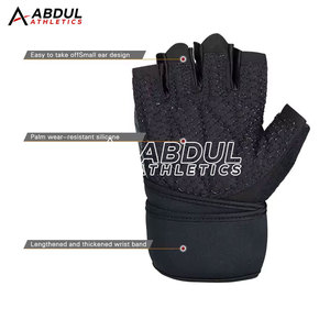 Guantes de Halterofilia de Medio Dedo con Logotipo Personalizado, Precio al por Mayor, Guantes de Gimnasio para Hombre - Product Image 5