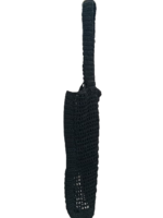 Neue Stilvolle Natürliche Umweltfreundliche Jute & Rattan Handgefertigte Handgewebte Geometrisches Muster Langlebige Schwarze Damen-Tragetasche Für Alle Jahreszeiten