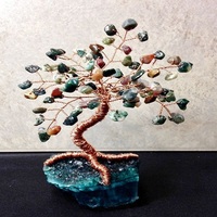 Fantaisie Jaspe pierre Arbre Reiki Pierre Table Décor Artificielle Arbre de Vie pierre naturelle reiki guérison cristal arbre de vie cristal