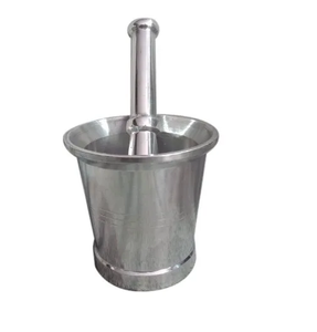 High Quality Aluminum Mortar <b>and</b> Pestle for Grinding <b>Herbs</b> <b>Spices</b> Rounded Shape Decorative Mortal Pestle <b>Set</b> Unique Style - Product Image 2