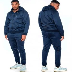 Conjunto de pantalones de chándal y Sudadera con capucha, conjunto de sudadera con cremallera de 2 piezas, ropa de hombre de moda con bordado personalizado de lana de alta calidad - Product Image 1