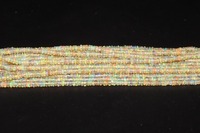 Perles de pierres précieuses d'opale naturelle éthiopienne en gros, jaune uni, 4-5mm, forme rondelle multi-feu, MaximumBeads Mehrajudin Gems Third