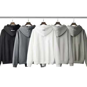 Sudadera con Capucha Personalizada 100% Algodón de Color Sólido, Sudadera con Capucha de Felpa Francesa para Hombre, Sudadera con Capucha Extra Grande con Cremallera - Product Image 2