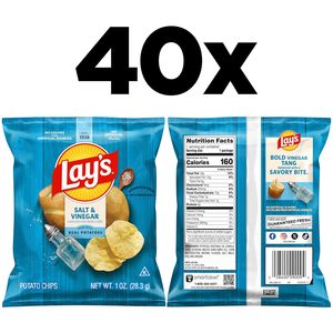 Papas Fritas Lay's con Sabor a Sal y Vinagre, Bolsas de 1 oz, (Paquete de 40) - Product Image 2