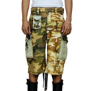 Pantalones Cortos Cargo de Algodón para Hombre, Estilo Urbano, Moda 2026, Vintage, Verde Camuflaje, Caqui, Safari, Utilitarios, Verano - Product Image 1