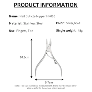 Alicate Pédicure Plata Acier inoxydable Vente en gros Professionnel Ongles épais ou incarnés Coupe-ongles Pince Pince - Product Image 4