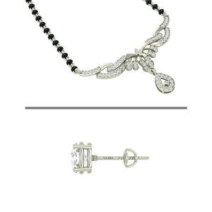 Pure Silver Mangalsutra Set Elegant Fine Jewelry Gift for Wif - Product Image 3