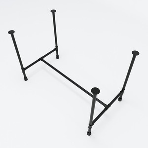 Système d'assemblage de style design industriel CON009, pieds en acier robuste 160x80 pour tables - Product Image 1