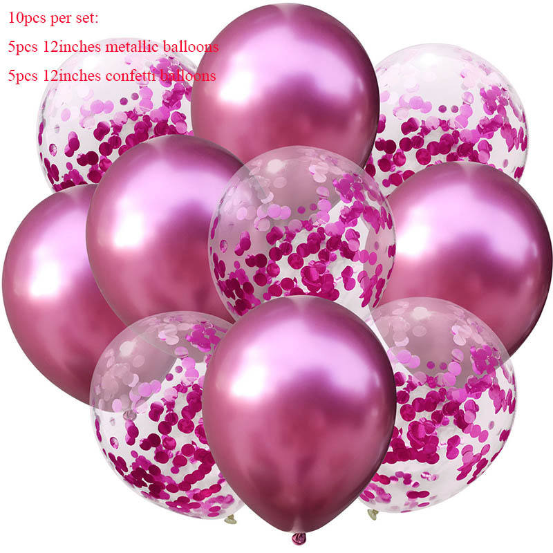 Wholesale 12 Inch Glitter Balloons Happy Birthday Party Supplies Wedding Decoration High Quality Latex Balloon Set