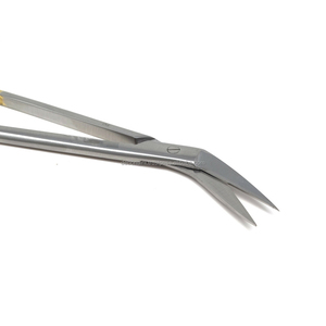 Ciseaux de dissection Locklin TC réutilisables 16,5 cm incurvés demi-or dentelés outil de laboratoire dentaire certifié CCC chirurgical manuel - Product Image 6