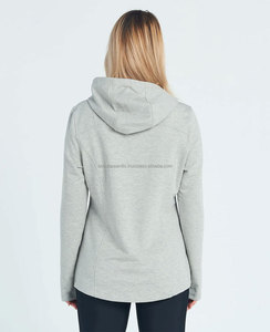 Fabricants de vêtements pour femmes avec logo/couleurs personnalisés, sweats à capuche unisexes vierges en gros, sweats à capuche décontractés en tricot uni pour femmes - Product Image 5