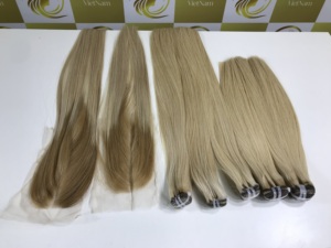 ผมต่อตรงยาว24นิ้วทำจากใยผิวบริสุทธิ์จากเวียดนามสีบลอนด์สุดหรู - Product Image 4