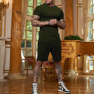 ขายส่งที่กําหนดเองฤดูร้อนมาใหม่วิ่งจ๊อกกิ้งกีฬาเสื้อยืดและกางเกงขาสั้นสําหรับชาย 2 ชิ้นกางเกงขาสั้นผู้ชายสั้นและเสื้อยืด - Product Image 6