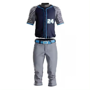 Vente chaude Nouveau uniforme de baseball unisexe Logo personnalisé Vêtements de sport respirants avec motif uni Meilleure vente pour les équipes Streetwear - Product Image 4