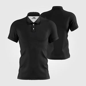 เสื้อเชิ้ตผู้ชายผ้าฝ้าย100% คอปกแขนสั้น250ตันแบบลำลองถักลายโลโก้ตามสั่ง - Product Image 1