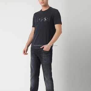 Camiseta en relieve de alta calidad 100% algodón personalizado colores sólidos impresión hombres camisetas Stock Color sólido camiseta - Product Image 3