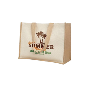 Bolso de mano de yute hecho a mano de alta calidad Ecológico 'Go Green' Tamaño personalizable Color Patrón de letra reutilizable Mejor precio para la venta - Product Image 1