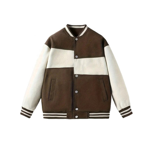 New Arrival 2025 Men Embroidery <b>Patch</b> Warm College <b>Jacket</b> Bomber Letterman Varsity <b>Jacket</b> for Men - Product Image 1