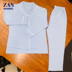 Nouvelle Robe de Nuit Longue en Microfibre de Bambou à Motifs, Taille Élastique Respirante pour Femmes Grandes Tailles, avec Passepoil Contrastant - Product Image 4