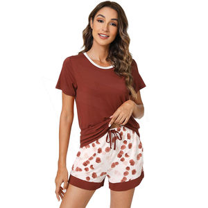 Le plus récent ensemble de shorts d'été abordable deux pièces avec haut à manches courtes à la mode vêtements décontractés pour ensemble de shorts femmes - Product Image 3