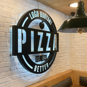 Outdoor Led Light Shop Logo 3d Letters for Business Customized Glow Pizza Shop Advertising Sign Board - Product Image 2