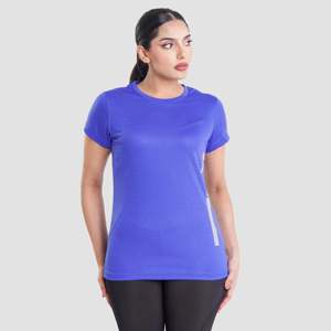 Women's Royal Blue Sports Jersey T-<b>Shirt</b>-Micro Mesh <b>Polyester</b> - Product Image 2