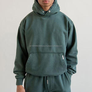 Sweat-shirt à capuche surdimensionné personnalisé, uni, streetwear, design français, tissu en molleton 100% coton, haute qualité, 400 g/m², poids lourd - Product Image 1