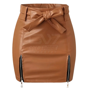 Ropa de invierno Faldas de cuero para mujer Venta caliente Faldas de cuero para mujer Las mejores faldas de cuero de moda para mujer - Product Image 6