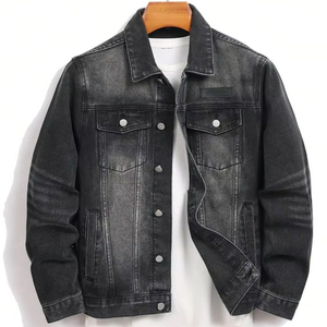 Veste bomber en denim vintage pour homme, respirante, chaude, écologique, anti-UV, doublure en coton réversible, qualité supérieure BD - Product Image 1